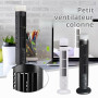 Ventilateur colonne, mini-ventilateur de bureau sans pales | Ventilateur de bureau portable alimenté par USB avec éclairage tami