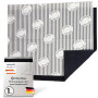 FilterBase® Filtre à charbon actif pour hotte aspirante | Pack individuel | Filtre à graisse plat + filtre à charbon pour hotte