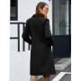 Tuopuda Manteau Femme Double Boutonnage Mi-long Effet Laine | Col Revers Polyvalent, Coupe épurée, Poches Latérales, Manche à Bo