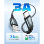 ZKAPOR Câble USB C 2M/Lot de 2, Câble USB C Charge Rapide Chargeur Type C | 3A Câble USB A vers USB C Nylon Cable USB Type C Cha