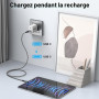 GIANAC Câble USB C vers USB C 1m/Lot de 3 Cable USB C 60W Charge Rapide | USBC Câble Nylon Tressé pour iPhone 17 16 15 Pro Max,M