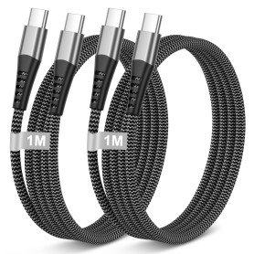 AINPOW 100W Câble USB C vers USB C 1M 2Pack, Cable USB C Charge Rapide Câble Chargeur Cordon USB C vers USB C Fil pour Galaxy S2