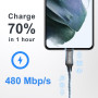 RAVIAD Cable USB C Charge Rapide 3.1A [1M] Câble USB vers USB C Nylon | Cable Chargeur Type C pour iPhone 17 16 15, Samsung Gal