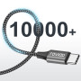 RAVIAD Cable USB C Charge Rapide 3.1A [1M] Câble USB vers USB C Nylon | Cable Chargeur Type C pour iPhone 17 16 15, Samsung Gal