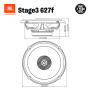 JBL Ensemble de haut-parleurs de voiture à 2 voies Stage3 627F 16 cm - Haut-parleurs Harman Kardon 225 watts - Grand système sté