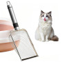 Nokwocy Pelle à litière pour Chat - en métal - avec poignée en Bois - Taille des Pores de 4mm - Pelle pour Chat, Pelle litiere C