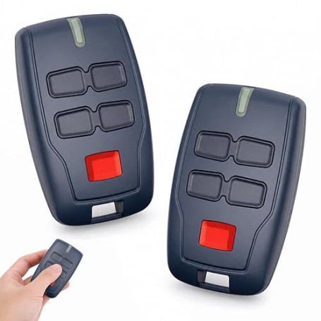 2 Pièces Télécommande pour portail BFT MT B RCB4, 433 MHZ Telecommande pour Bft, Portail 4 canaux 4 boutons Compatible TRC 2, TR