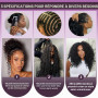 50g/1Pack Miracle Knots Crochet Human Hair (16Pouces, Burmese Curly) | Pre-Separated Invisible Feather Crochet Hair Extensions f