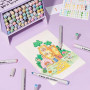 Arrtx OROS Lot de 66 marqueurs pastel à alcool avec pointe pinceau et pointe biseautée, adaptés pour la peinture, le coloriage, 
