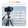 K&F Concept Trépied Vidéo 231cm avec Tête Fluide | Inclinaison ±90°, colonne centrale horizontale 360°, pour vidéo/DSLR/caméscop