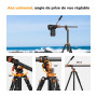 K&F Concept Trépied Vidéo 231cm avec Tête Fluide | Inclinaison ±90°, colonne centrale horizontale 360°, pour vidéo/DSLR/caméscop