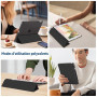 FINTIE Coque Compatible avec iPad 9e/8e/7e Génération 10.2" (2021-2019) | Étui avec Porte-Stylet, Coque Arrière Transparente Giv