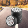 F Fityle Jeu de Jantes et pneus en Caoutchouc pour Voiture RC, 4 pièces, résistant à l'usure, moyeu de 12mm, Remplacement Durabl