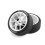 F Fityle Jeu de Jantes et pneus en Caoutchouc pour Voiture RC, 4 pièces, résistant à l'usure, moyeu de 12mm, Remplacement Durabl