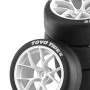 F Fityle Jeu de Jantes et pneus en Caoutchouc pour Voiture RC, 4 pièces, résistant à l'usure, moyeu de 12mm, Remplacement Durabl