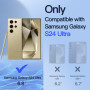JETech Verre Trempé Anti-Espion pour Samsung Galaxy S24 Ultra, Lot de 2 | 9H Protection D'écran, Compatible Déverrouillage Empre