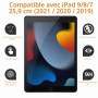 Hianjoo [2 Pièces Verre Trempé Protecteur écran Compatible pour iPad 7/8/9 10.2 (2019/2020/2021), [9H Super Hardness Premium] [A