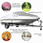 Bâche De Bateau pour Remorque,Très Résistante 210D,Housse De Bateau Imperméable,3 Couches Anti-UV,pour Yacht,Bateau De Pêche,Tri