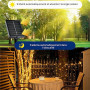 Litark Guirlande Lumineuse Solaire,10M 100 LEDs Guirlande Solaire Exterieur, 8 Modes, Etanche, Décoration pour Jardin, terrasse,