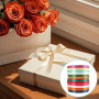 12 Rubans Satin 10 mm, Rubans Colorés pour Emballage Cadeau, Décorations Mariage, Bouquets, Noeuds et Projets DIY - Polyester de