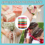 12 Rubans Satin 10 mm, Rubans Colorés pour Emballage Cadeau, Décorations Mariage, Bouquets, Noeuds et Projets DIY - Polyester de