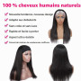 Perruque Bandeau Cheveux Humain Bresilienne Lisse Tissage Naturel Straight Headband Wigs Perruques Pour Les Femmes Noires Sans C