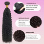 NICMISS Tissage Bouclé Naturel Kinky Curly Human Hair 18 20 22 Pouces 210g | 3 Bundles Tissage Bresilien Naturel Cheveux Humain 