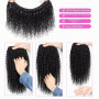 NICMISS Tissage Bouclé Naturel Kinky Curly Human Hair 18 20 22 Pouces 210g | 3 Bundles Tissage Bresilien Naturel Cheveux Humain 