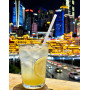 Xyedyaup 100 Pcs Transparente Pailles RéUtilisables 190 Mm × 6 Mm AdaptéEs Pour Les Cocktails Familles Jus Smoothies Thé Lait（Po