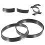 X AUTOHAUX 4pcs Bague De Centrage Jante Noire en Plastique pour Voiture | Plastique, Intérieur 66.6mm, Extérieur 70.1mm, Épaisse