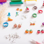 80 Pièces Fabrication Boucle D'oreille, Kit Boucle D'oreille a Fabriquer | accessoire boucle d'oreille creation,Crochet Boucle d