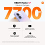 REDMI Note 17, Smartphone 4+128 Go, Violet, Batterie 7700 mAh | Appareil photo 50 MP, charge 45 W, écran GOLED FHD+ 6,99″, Xiaom