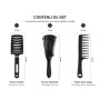 Set de 3 Pièces : 1 Brosse Ventilée, 1 Brosse Démêlante et 1 Peigne à Dents Larges - Sans Tirer, Pour Tous Types de Cheveux