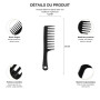 Set de 3 Pièces : 1 Brosse Ventilée, 1 Brosse Démêlante et 1 Peigne à Dents Larges - Sans Tirer, Pour Tous Types de Cheveux