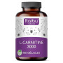 L-Carnitine 3000 I 180 Haute Dose Extra Fort Gélules I 3000mg par dose journalière I Tartrate de L Carnitine pure I Naturelle, T