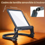 Qivine 3X Loupe de Lecture à Main Libre, Loupe Grossissante avec Lumiere, Col de Cygne Flexible, Légère & Rechargeable Via USB-C