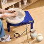 VEVOR Tour de Potier 35 cm, Machine à Poterie, Vitesse Réglable 60 à 300 TR/Min avec Pédale de Commande, Cuvette Amovible, Pied