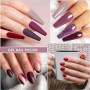 Shining She Vernis Semi Permanent, 6 Couleurs Rose Nude Taupe Bourgogne Rouge Violet Pailleté Gel UV Semi Permanent Soak Off UV/