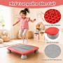 GOPLUS Trampoline Exterieur Enfant 65x65x13CM, Filles Garçons 3+Ans | Trampoline Interieur Enfant avec Pieds Amovible, Surface A