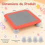 GOPLUS Trampoline Exterieur Enfant 65x65x13CM, Filles Garçons 3+Ans | Trampoline Interieur Enfant avec Pieds Amovible, Surface A