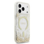 CG MOBILE Guess Coque de protection en résine à paillettes compatible avec MagSafe pour iPhone 17 Pro Max (doré)