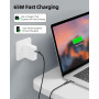 Câble USB C vers USB C 15cm 3 pièces, 65W Cable USB C Charge Rapide Court | Nylon Tressé,pour iPhone 17 16 15 Série,Galaxy S25 S