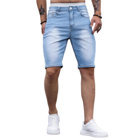 Oanviso Jeans Shorts Homme Pantalon Court en Denim Slim | Été, Bermuda Court, élastique, à Poches, Jogging, Mode, Casual, Street