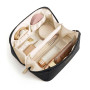 bagsmart Trousse de Maquillage Voyage Femme PU Cuir avec PVC Compartiment | 23,5x10,5x11cm Imperméable Trousse de Toilette Vanit