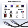 SUMPK 40Gbps câble USB 4.0 30cm 2paquets, câble USB C à USB C 240W | transfert de données haute vitesse 40gbps et sortie vidéo s