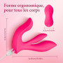 FuzzyFlavor Vibromasseurs Feminins Clitoridiens a Porter avec 9 Modes, Gode Femme Sex Toys Oscillation 360° du Point G, Sexes To