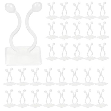 kissral Plante Grimpante Support Clips 50 Pcs Crochet Fixateur Mural Auto-adhésif Support pour Plantes Grimpantes Décoration de