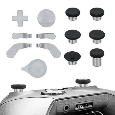 Mcbazel 13 en 1 Outils de Remplacement pour Paddles de Manette Xbox Elite Series 2, 6 Thumbsticks, 4 Palettes, 2 D-Pads avec Étu