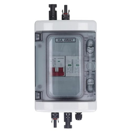 Okuyonic Boîte PV, Fenêtre Transparente DC500V 32A IP65, étanche, Anti corrosion, Ignifuge, Résistant aux UV, Disjoncteur PV pou