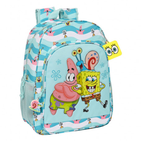 Cartable Spongebob Stay positive Bleu Blanc (33 x 42 x 14 cm) 47,99 €